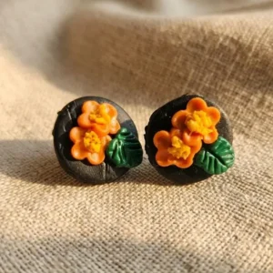 Midnight marigold studs