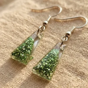 Glittery greens