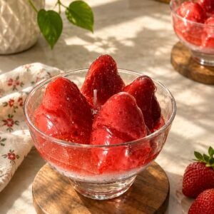 Strawberry cheesecake candles
