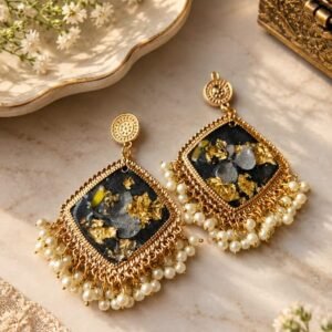 Midnight majesty jhumka (large)