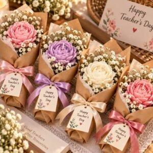 Hand crafted candle bouquet candle (teachers' day edition)