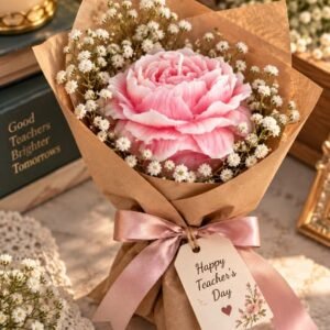 Hand crafted peony candle bouquet (teachers' day edition)