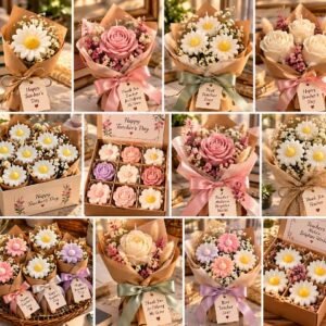 Flower candle bouquets customized (teachers' day edition)